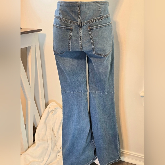 We The Free People Mid-Rise Penny Flare Stretch Denim Jeans Women's Size 28 - Picture 3 of 10